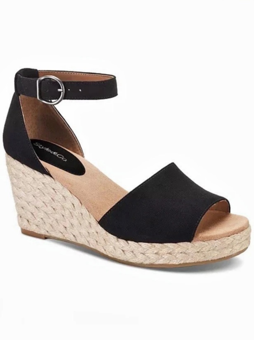 Style & Co Seleene Navy Espadrille Wedge Sandals Size 7.5W